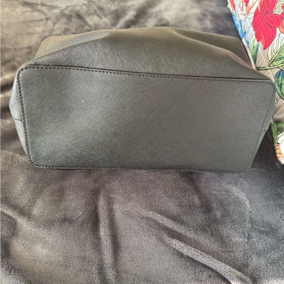 Kate Spade Black Leather Top handle tote / crossbody - Laurel Way Evangeline - Picture 8 of 9